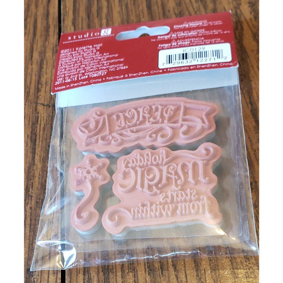 Studio G Holiday Christmas Theme 3 Pack Cling Mounted Rubber Stamps - Picture 5 of 5